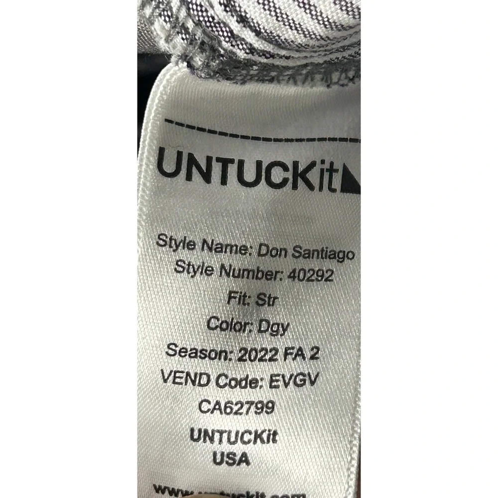UNTUCKit Don Santiago Pants 40x32 Gray Straight Fit Stretch NWT Mens